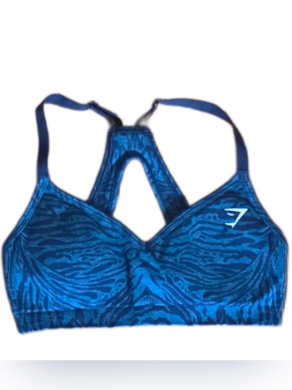 Gymshark Electric Blue Zebra Print Sports Bra & Leggings Set - Picture 2 of 11